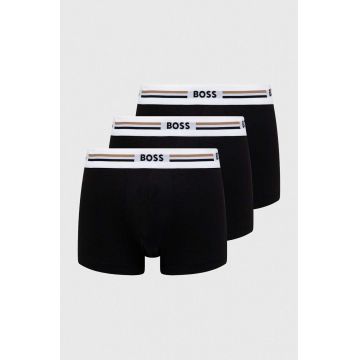 BOSS boxeri 3-pack barbati, culoarea negru