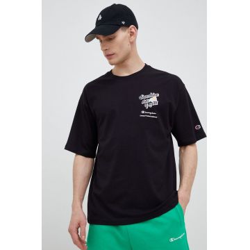 Champion tricou din bumbac culoarea negru, modelator