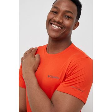 Columbia tricou sport Zero Rules culoarea portocaliu, neted