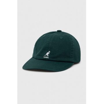 Kangol șapcă de baseball din bumbac culoarea verde, cu imprimeu