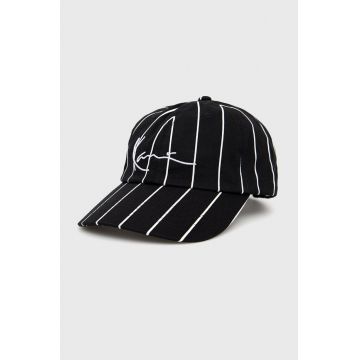 Karl Kani șapcă din bumbac culoarea negru, modelator KAHW01100102-black