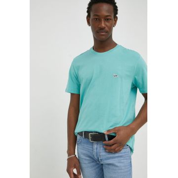 Lee tricou din bumbac culoarea verde, cu imprimeu