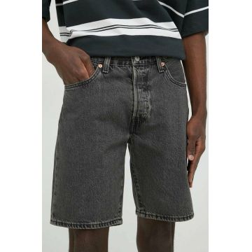 Levi's pantaloni scurti jeans barbati, culoarea gri