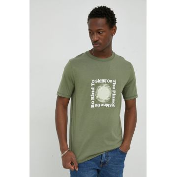 Marc O'Polo tricou din bumbac culoarea verde, cu imprimeu