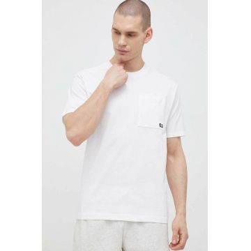 New Balance tricou din bumbac culoarea alb, neted