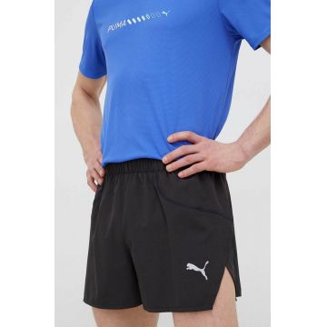 Puma pantaloni scurți de alergare culoarea negru