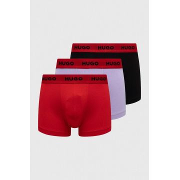 HUGO boxeri 3-pack bărbați, culoarea negru 50469766