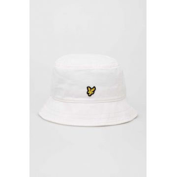 Lyle & Scott palarie din bumbac culoarea alb, bumbac