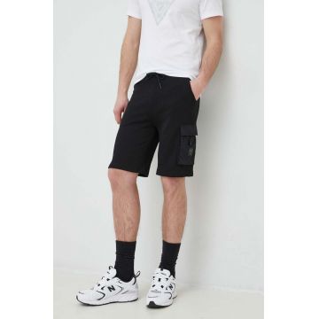 North Sails pantaloni scurti din bumbac culoarea negru