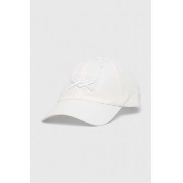United Colors of Benetton șapcă de baseball din bumbac culoarea alb, neted