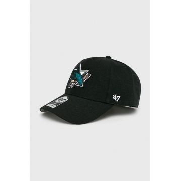 47brand șapcă NHL San Jose Sharks H-MVP22WBV-BK