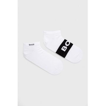 BOSS sosete 2-pack barbati, culoarea alb