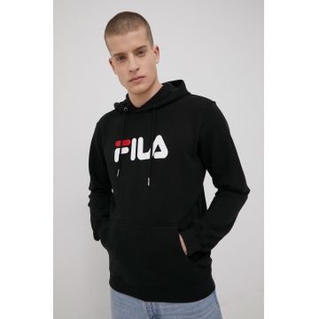 Fila bluza barbati, culoarea negru, cu imprimeu