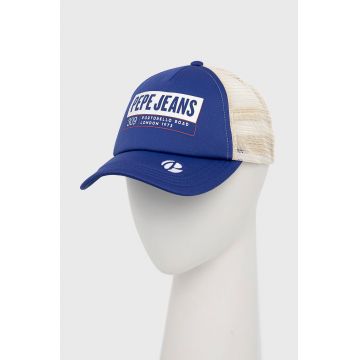 Pepe Jeans șapcă Telmo culoarea albastru marin, cu imprimeu