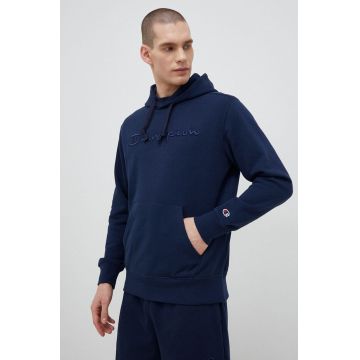 Champion bluza barbati, culoarea albastru marin, cu glugă, neted
