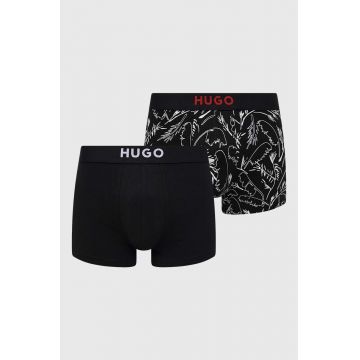 HUGO boxeri 2-pack barbati, culoarea negru