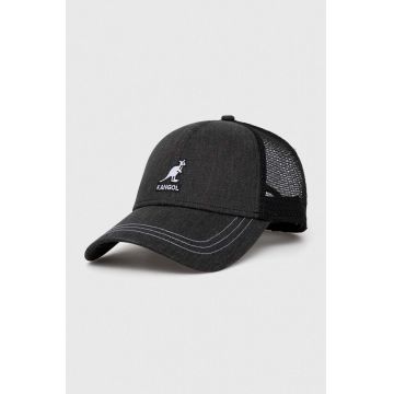 Kangol sapca culoarea negru, neted