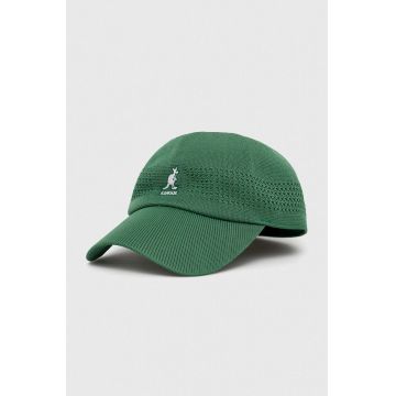 Kangol sapca culoarea verde, neted