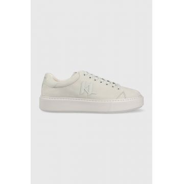 Karl Lagerfeld sneakers din piele MAXI KUP culoarea gri, KL52217 Karl Lagerfeld sneakers din piele MAXI KUP culoarea gri, KL52217