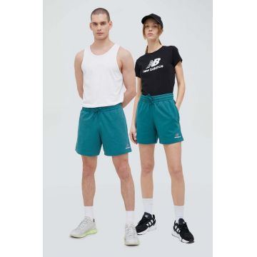 New Balance pantaloni scurti culoarea verde, neted