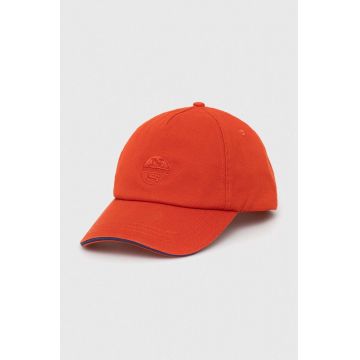 North Sails șapcă de baseball din bumbac culoarea portocaliu, neted