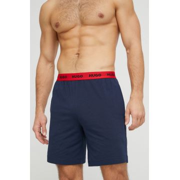 HUGO pantaloni scurti de pijama barbati, culoarea albastru marin