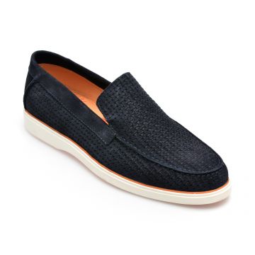 Mocasini OTTER bleumarin, MYS1291, din piele intoarsa