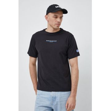 North Sails tricou din bumbac culoarea negru, cu imprimeu