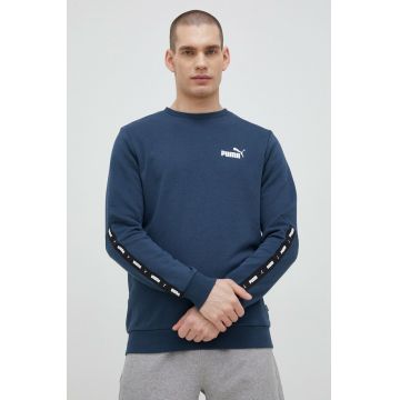Puma bluza barbati, culoarea albastru marin, cu imprimeu