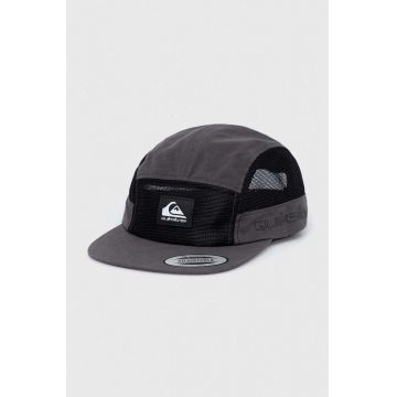 Quiksilver șapcă de baseball din bumbac culoarea gri, cu imprimeu