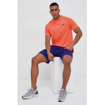 Under Armour tricou de antrenament culoarea portocaliu, neted