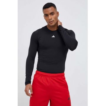 adidas Performance mânecă lungă de antrenament Techfit culoarea negru, neted