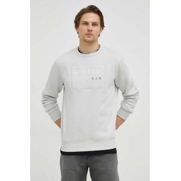 G-Star Raw bluza barbati, culoarea gri, cu imprimeu
