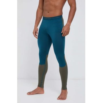 Icebreaker jambiere funcționale 200 ZoneKnit Merino culoarea verde