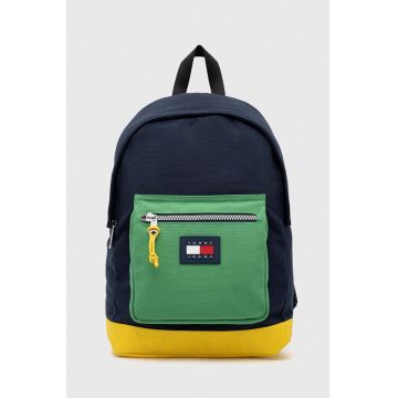 Tommy Jeans rucsac barbati, culoarea albastru marin, mare, modelator