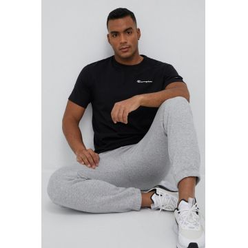 Champion tricou din bumbac culoarea negru, neted