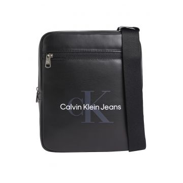 Geanta crossbody de piele ecologica cu logo