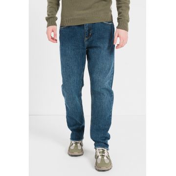 Blugi relaxed fit cu terminatii nefinisate