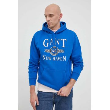 Gant bluza barbati, cu glugă, cu imprimeu