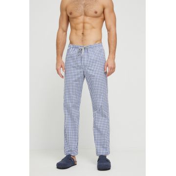 GAP pantaloni pijama bumbac culoarea albastru marin, modelator