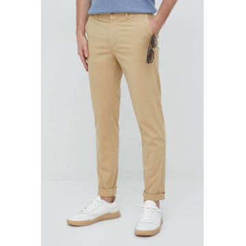 North Sails pantaloni barbati, culoarea bej, mulata