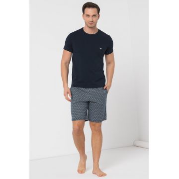 Pijama de bumbac cu pantaloni scurti Pijama de bumbac cu pantaloni scurti