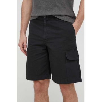 PS Paul Smith pantaloni scurți din amestec de in culoarea negru