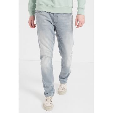 Blugi slim fit cu aspect decolorat Twister - Gri carbune