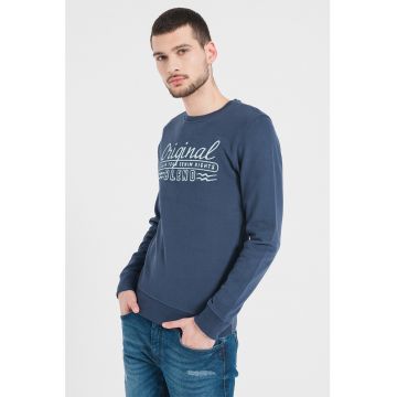 Bluza sport regular fit cu logo brodat