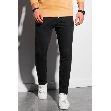 Pantaloni sport de bumbac cu snur de ajustare in talie