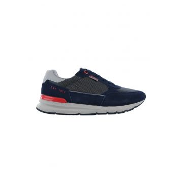 Pantofi sport low-cut cu garnituri de piele intoarsa