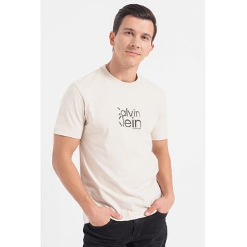 Tricou de bumbac organic cu imprimeu logo