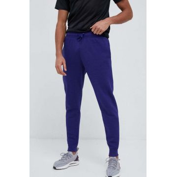 Under Armour pantaloni de trening culoarea violet, neted 1357128-012