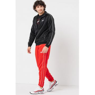 Bluza sport cu fermoar si maneci raglan